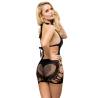 Subblime - 952075 vestido corto de rejilla con espalda descubierta y detalle de corazón negro talla única - 2