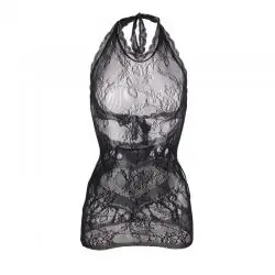 Subblime - 952075 vestido corto de rejilla con espalda descubierta y detalle de corazón negro talla única Subblime - 952075 vestido corto de rejilla con espalda descubierta y detalle de corazón negro talla única