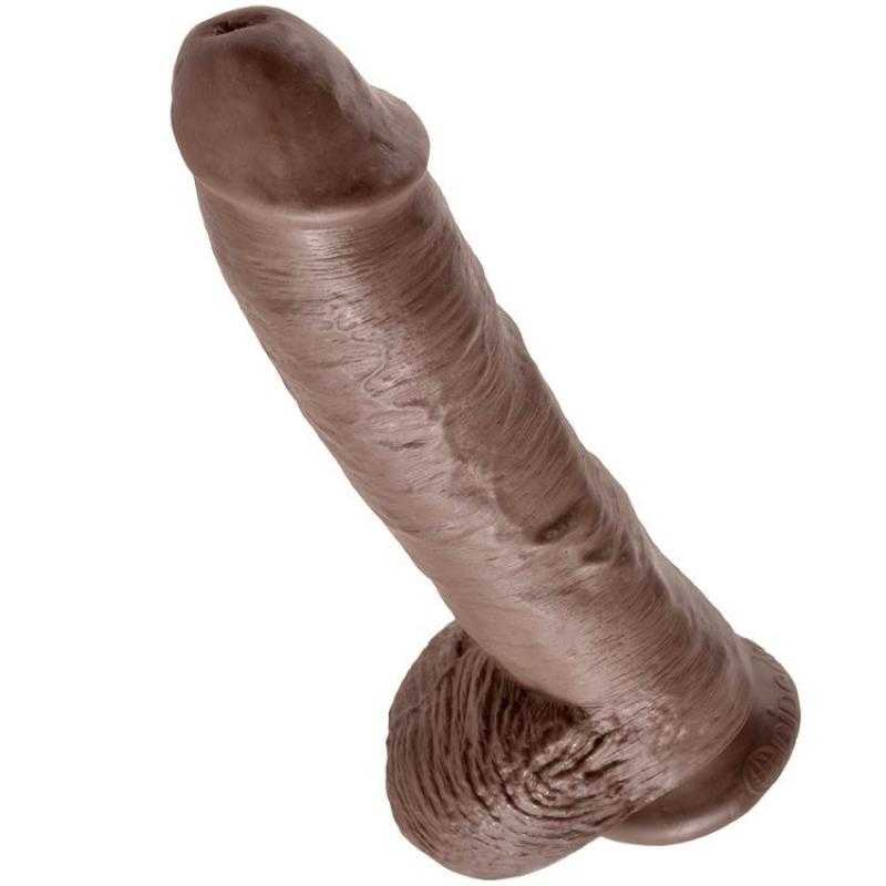 King cock 10" pene realistico marron 26.5 cm King cock 10" pene realistico marron 26.5 cm