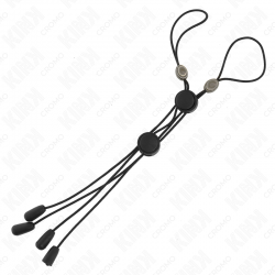 Kink - pinzas para pezones detalle rosa con elástico negro