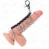 Kink - 7 anillos pene metal 3.8 cm a 5 cm conectados con polipiel y cadena metal 100 cm - 1