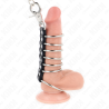 Kink - 7 anillos pene metal 3.8 cm a 5 cm conectados con polipiel y cadena metal 100 cm - 2