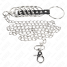Kink - 7 anillos pene metal 3.8 cm a 5 cm conectados con polipiel y cadena metal 100 cm - 3