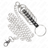 Kink - 7 anillos pene metal 3.8 cm a 5 cm conectados con polipiel y cadena metal 100 cm - 4