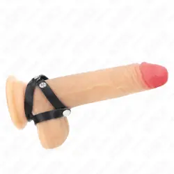 Kink - anillo pene cuero con cierre a presión 39 x 1 cm