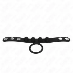 Kink - anillo pene cuero 3.5 cm con cierre a presión 23 x 2 cm