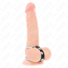 Kink - anillo pene metal doble 3.8 cm a 5 cm conectados con cuero - 1