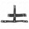 Kink - anillo jaula pene cuero con divisor de bolas ajustable - 3