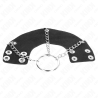 Kink - anillo pene 4 cm cadena 7 cm metal con cinturón cuero - 5