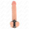 Kink - anillo pene y correa divisora de bolas cuero ajustable - 3