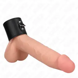 Kink - anillo pene cuero con cierre a presión 18 x 5 cm