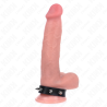 Kink - anillo pene cuero con cierre a presión forro rojo 21 x 1.5 cm - 1