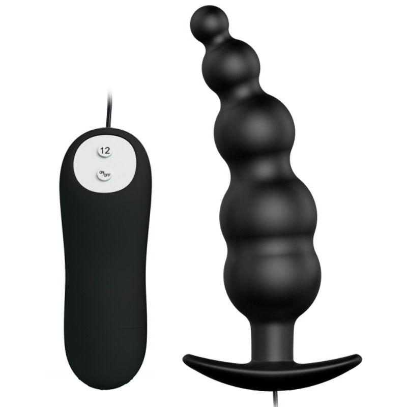 Pretty love plug anal silicona estimulacion extra y 12 modos vibracion - negro