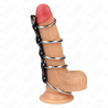 Kink - 5 anillos pene metal 3.2 cm a 5 cm conectados por polipiel - 1