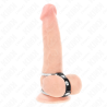 Kink - anillo pene doble 3.8 cm a 5 cm conectados por cuero - 1