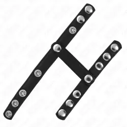 Kink - anillo pene con 3 correas divisoras de bolas ajustable