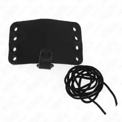 Kink - anillo pene cuero con cierre de encaje y cordones