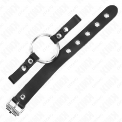 Kink - anillo pene polipiel con cierre de hebilla 22 x 2 cm con anillo metal 4 cm