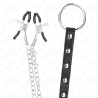 Kink - anillo pene metal con cadena y pinzas para pezones ajustable - 5