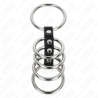 Kink - 5 anillos pene 3.7 cm a 5 cm metal conectados por cuero - 3