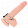 Kink - anillo pene doble metal 3.7 cm a 5 cm conectados por correa polipiel modelo 2 - 2