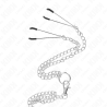 Kink - anillo pene triple metal cromado 3.8 cm a 5 cm con cadena metal 26 cm y pinzas para pezones modelo 2 - 4