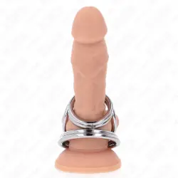 Kink - anillo pene triple metal cromado 3.8 cm a 5 cm modelo 1
