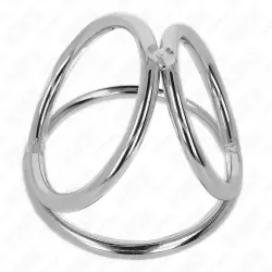 Kink - anillo pene triple metal cromado 3.8 cm a 5 cm modelo 2