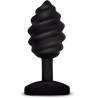 Plug anal vibrador Gplug Twist negro en espiral