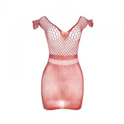 Subblime - 951924 vestido de rejilla croché corto rojo talla única