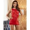 Subblime - 952150 bodystocking de rejilla corto sin mangas rojo talla única - 4