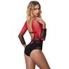 Subblime - 952259 bodystocking de rejilla elstico manga larga degradado rojo y negro talla única - 4