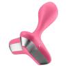 Satisfyer Game Changer plug vibrador rosa en vista inclinada