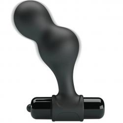 Mr play - plug anal vibrador de silicona negro