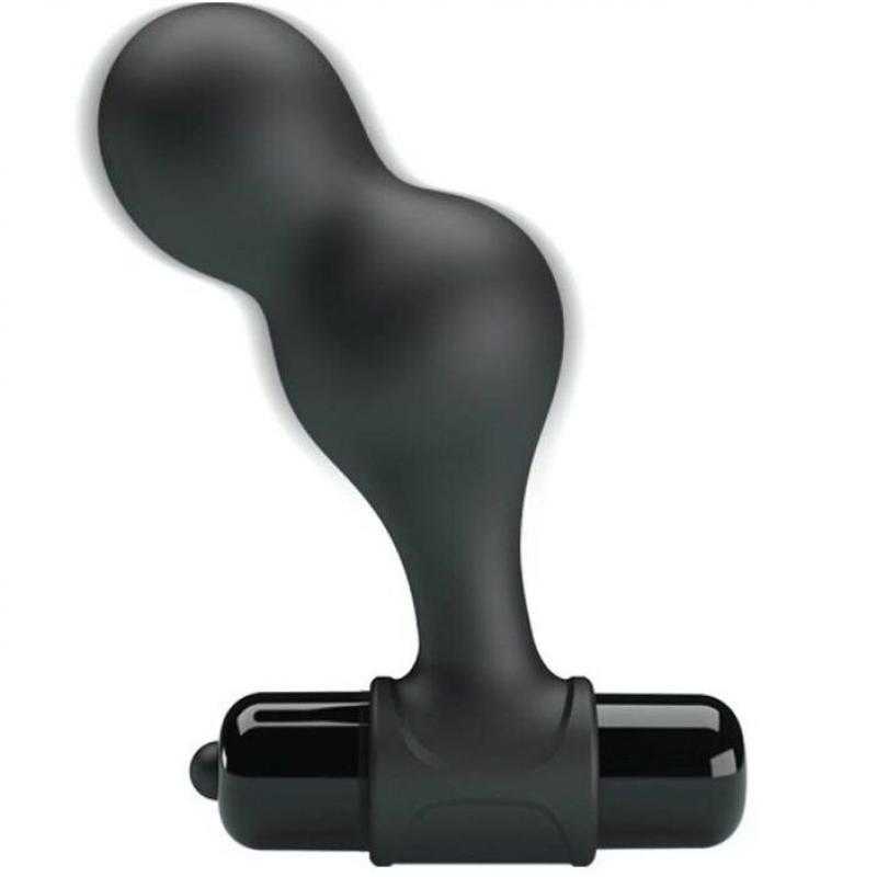 Mr play - plug anal vibrador de silicona negro