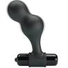 Mr play - plug anal vibrador de silicona negro - 1