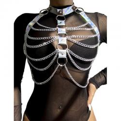 Subblime - 953737 arnés de pecho con anillos y cadenas plata talla única