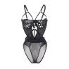 Body Negro Copas Caladas y Tiras Subblime S/M, la prenda sola, de frente