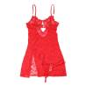 Subblime - 954208 babydoll de encaje con tirantes ajustables rojo s/m - 4