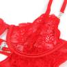Subblime - 954208 babydoll de encaje con tirantes ajustables rojo s/m - 5