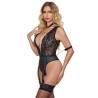 Body Encaje con Cadenas y Ligueros Subblime L/XL, de tres cuartos con la pulsera