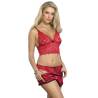 Subblime - 953898 camisón de seda y encaje + panties rojo s/m - 1