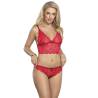 Subblime - 953898 camisón de seda y encaje + panties rojo s/m - 4