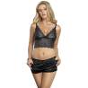 Subblime - 953911 camisón de seda y encaje + panties negro s/m - 1