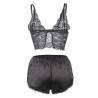 Subblime - 953911 camisón de seda y encaje + panties negro s/m - 6