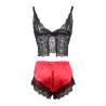 Subblime - 953959 camisón informal de seda + pantalón encaje negro/rojo s/m - 6