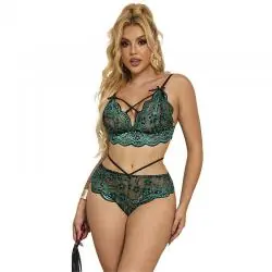 Subblime - 954086 sujetador + panties encaje verde s/m Subblime - 954086 sujetador + panties encaje verde s/m