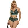 Subblime - 954086 sujetador + panties encaje verde s/m - 4
