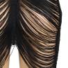 Vestido de Flecos Negro Subblime con Tanga S/M, detalle de los flecos, otra vista