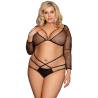 Top y Braguita de Tiras Talla Grande Subblime, de frente, con las mangas de rayas
